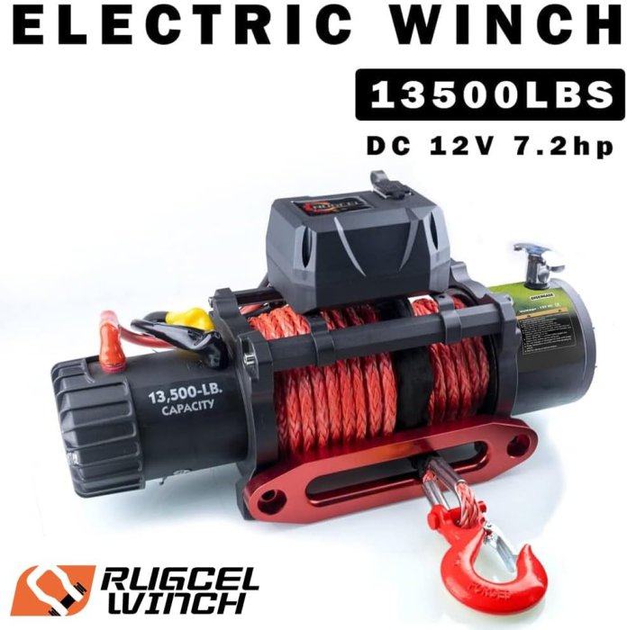 RUGCEL 13500lb Waterproof Electric Winch (image 2)