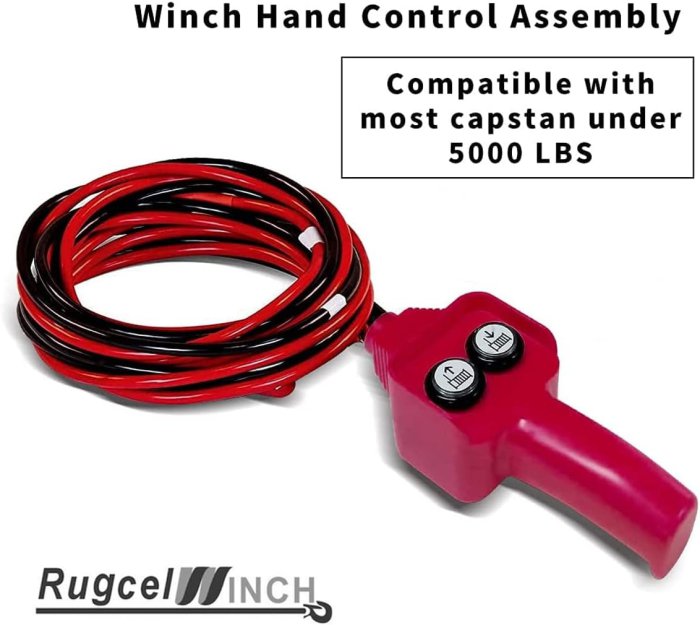 RUGCEL WINCH Hand Control Assembly (Red) (image 2)